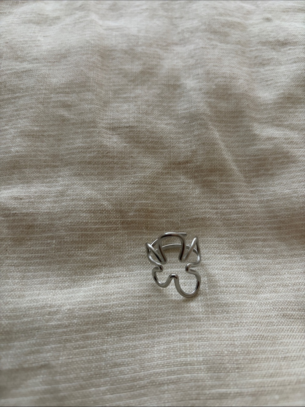Sterling Silver Openwork Clover Ring - Silver
